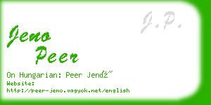 jeno peer business card